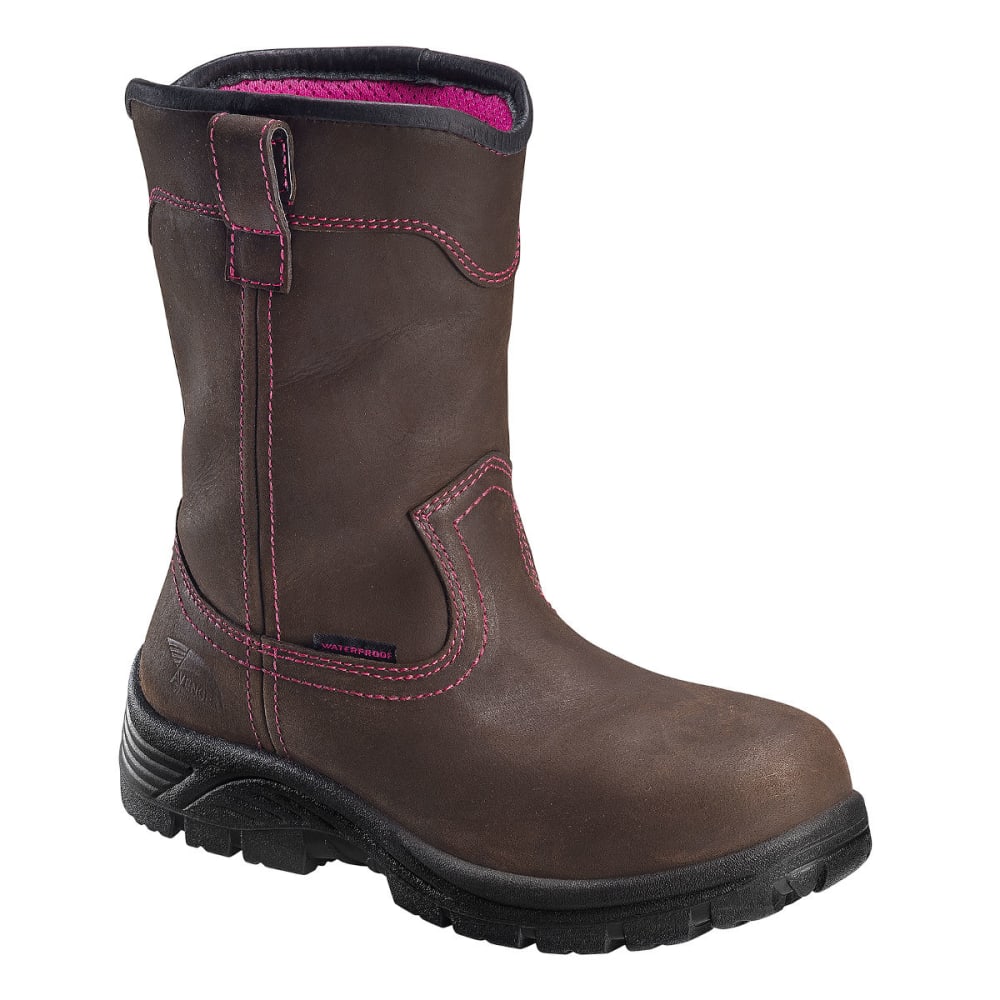 AVENGER Women's 7146 Comp Toe Work Boots, Brown, Medium Width 6