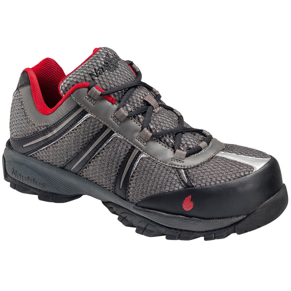NAUTILUS Men's 1343 ESD Safety Toe Athletic Shoes, Grey, Wide 7