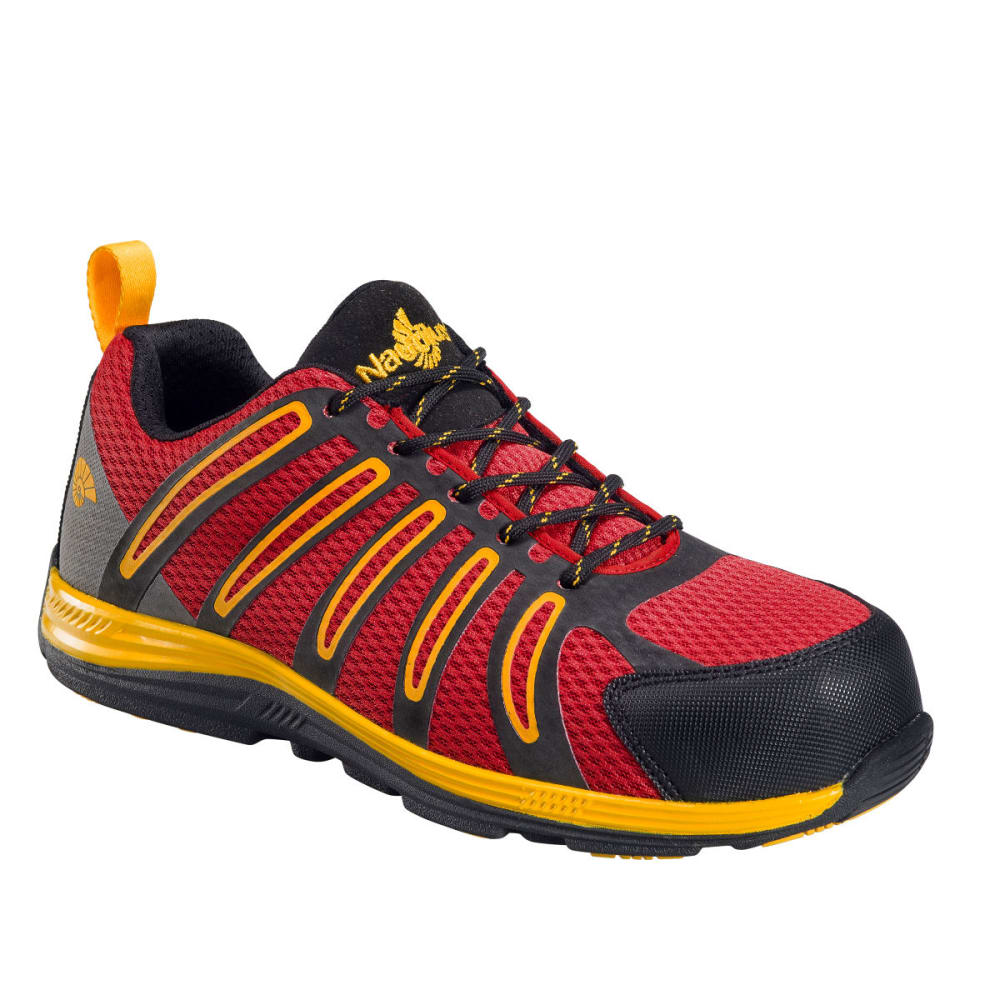 NAUTILUS Men's 1742 Comp Fiber Toe Safety Shoes, Red, Wide 7