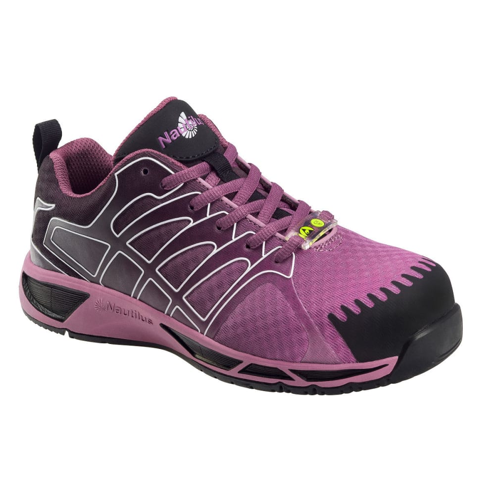 NAUTILUS Women's 2471 Comp Fiber Toe Athletic Shoes, Purple, Medium Width 6