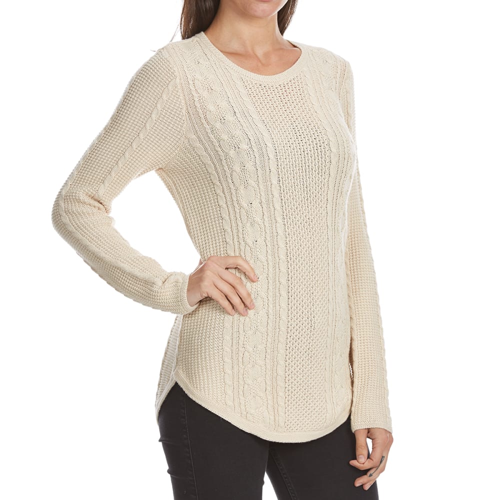 JEANNE PIERRE Women's Cable Knit Round Hem Sweater Bob’s Stores