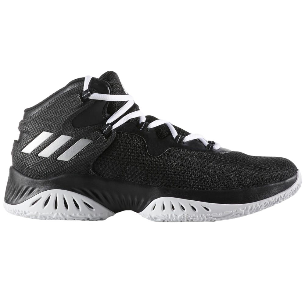 ADIDAS Men's Explosive Bounce Basketball Shoes, Black/Silver/White 7.5