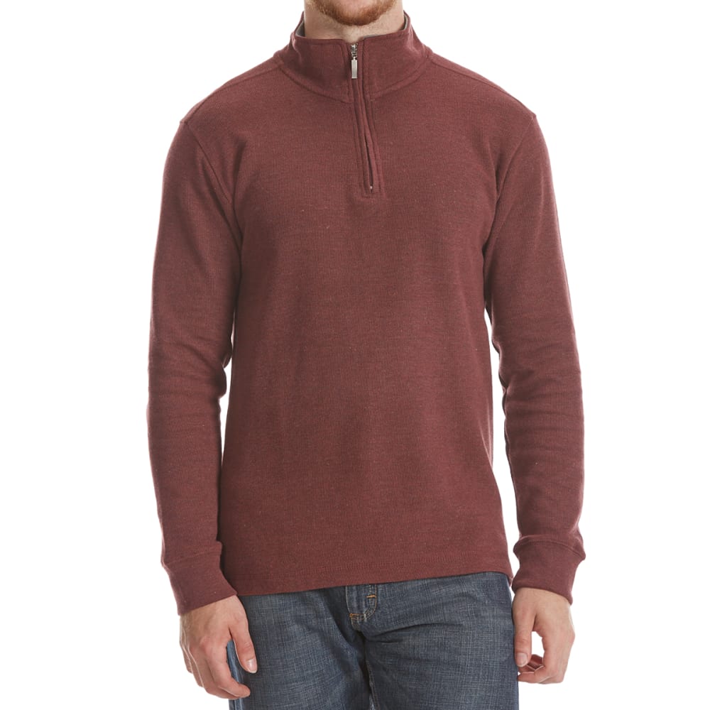 RUGGED TRAILS Men's French Rib 1/4 Zip Knit Pullover - Bob’s Stores