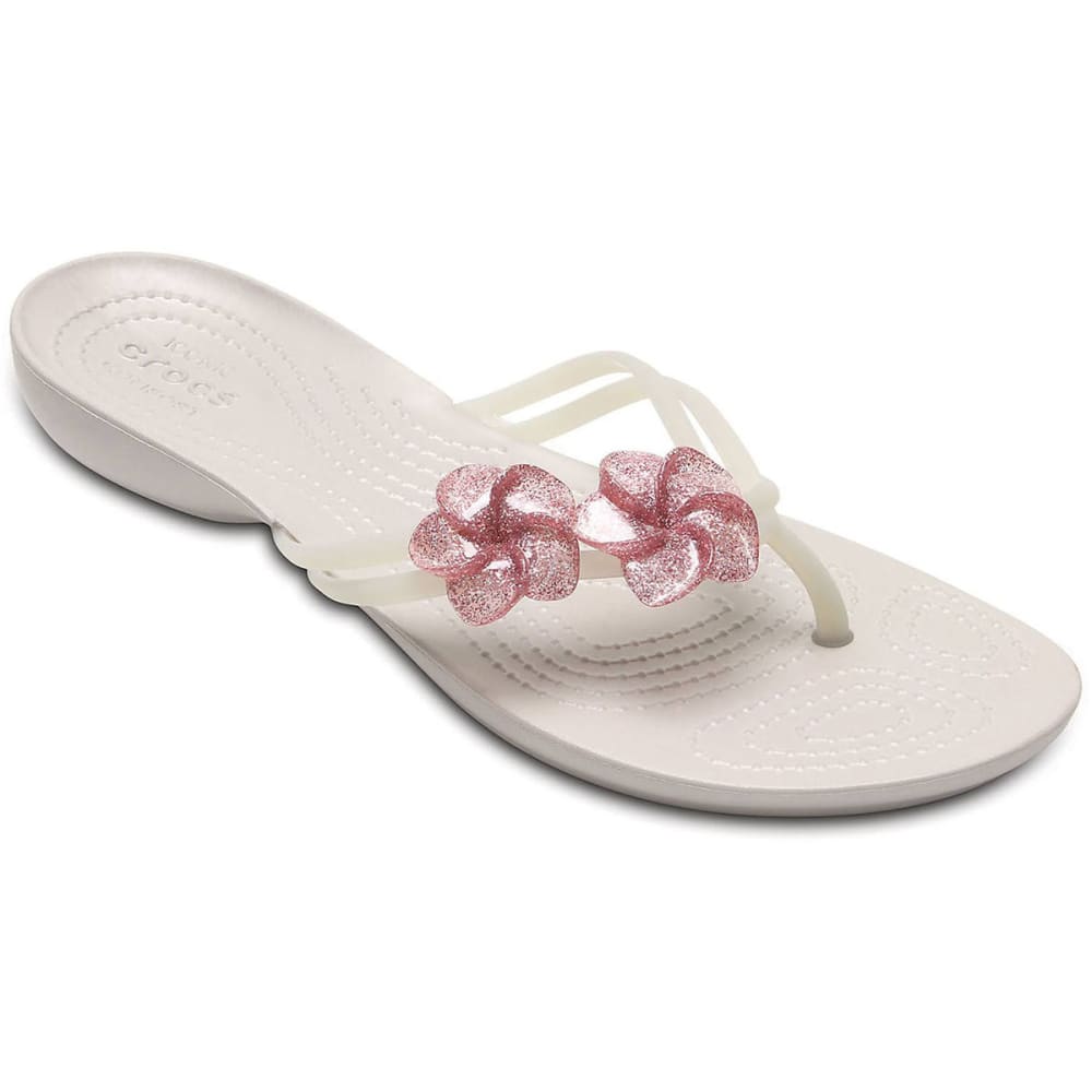 crocs embellished flip flops