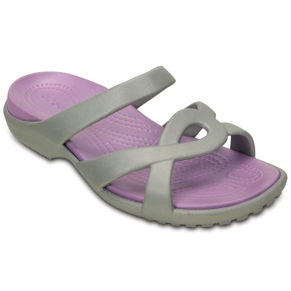 CROCS Women's Meleen Twist Sandals, Silver/Iris - Bob’s Stores