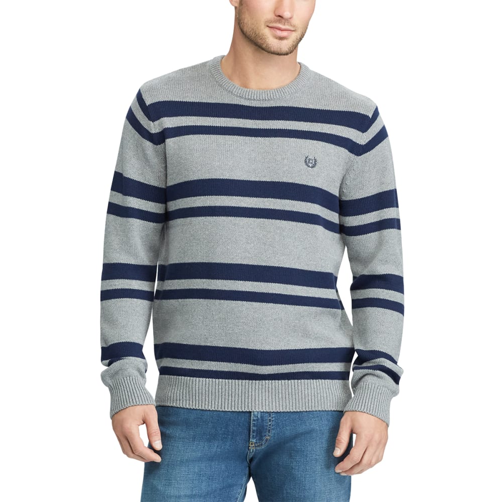 CHAPS Men's Striped Crewneck Long-Sleeve Sweater - Bob’s Stores