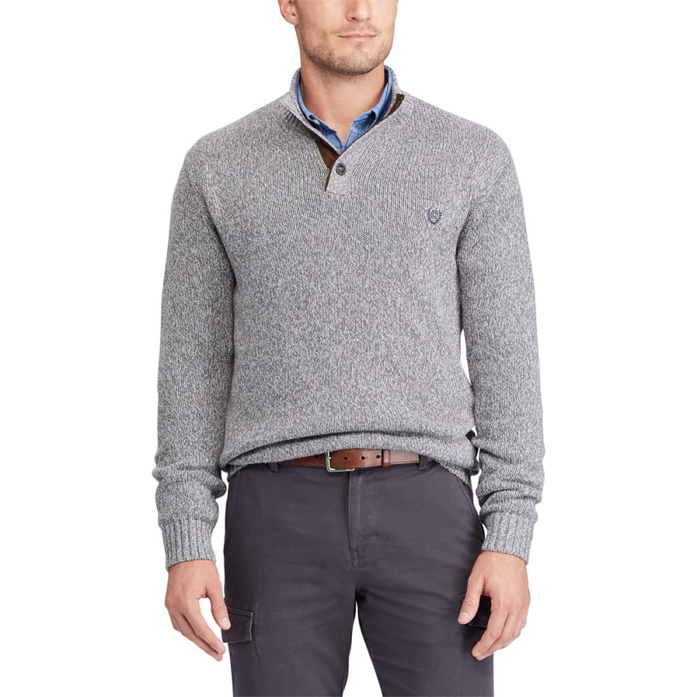 CHAPS Men's Pre-Twist Button-Mock Long-Sleeve Sweater - Bob’s Stores