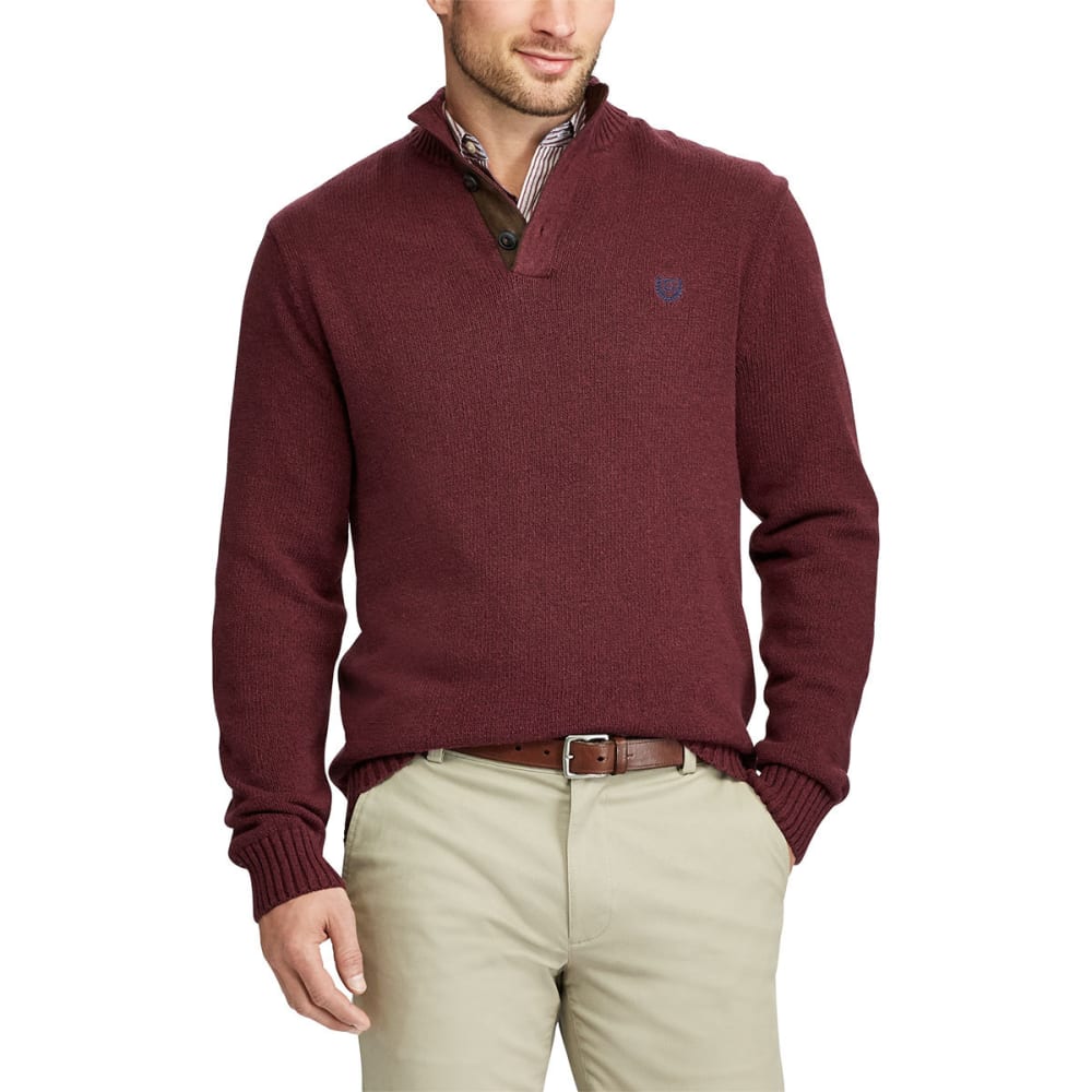 CHAPS Men's Pre-Twist Button-Mock Long-Sleeve Sweater - Bob’s Stores