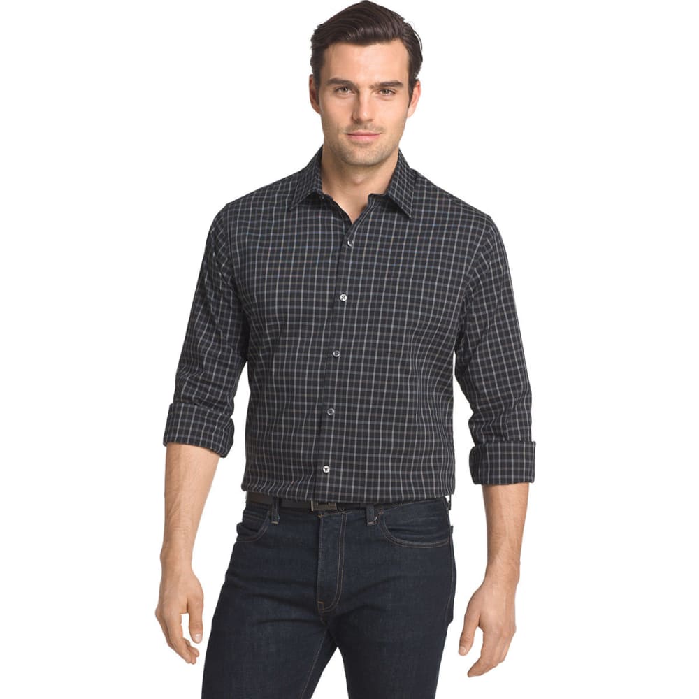 VAN HEUSEN Men's Traveler Plaid Stretch Woven Shirt - Bob’s Stores