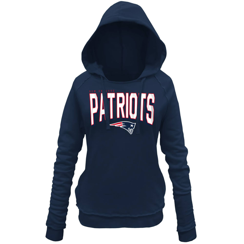 NEW ENGLAND PATRIOTS Women's Brushed Wordmark Pullover Fleece Hoodie S