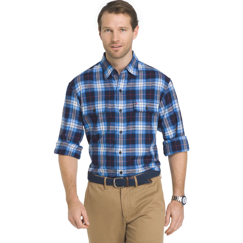 IZOD Men's Saltwater Harbor Twill Easy Care Plaid Shirt - Bob’s Stores