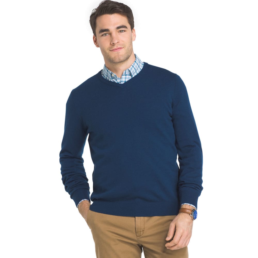 IZOD Men's Fine-Gauge V-Neck Long-Sleeve Sweater - Bob’s Stores