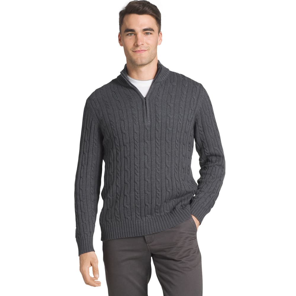 IZOD Men's Fieldhouse 1/4 Zip Long-Sleeve Sweater M