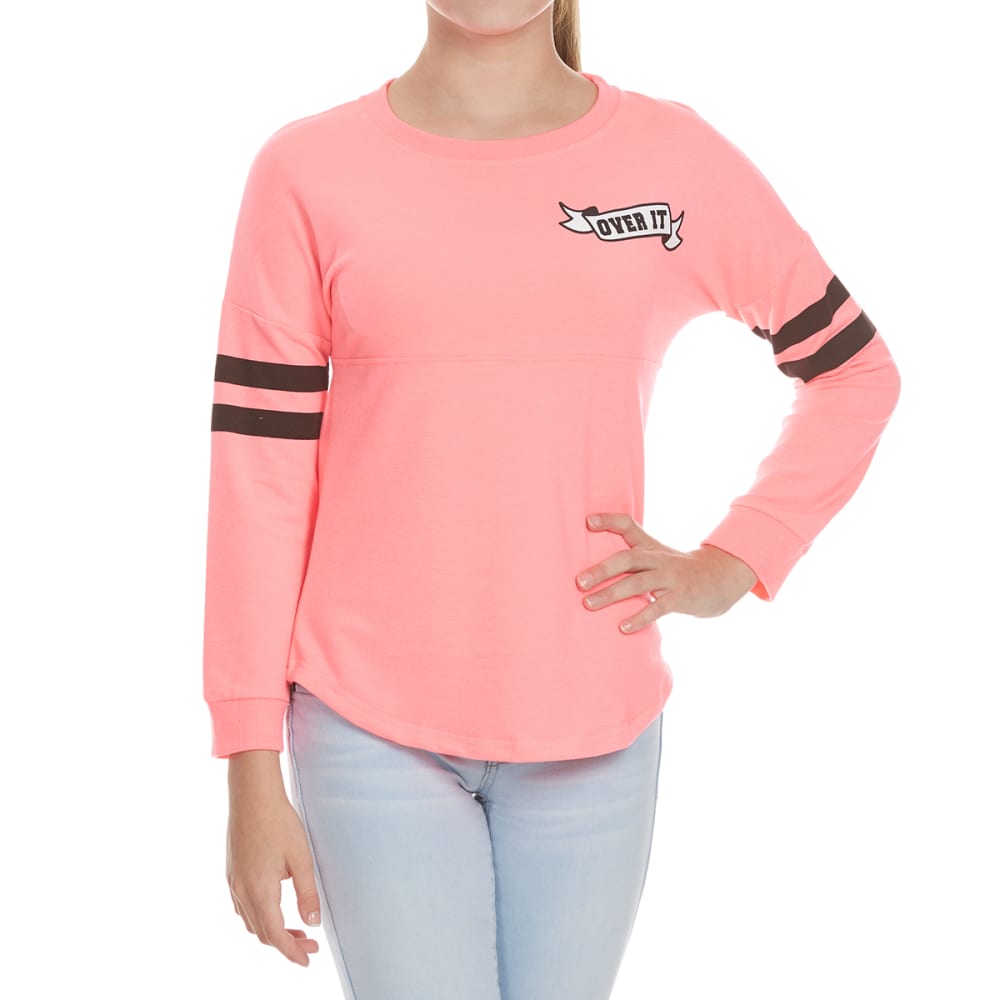 MISS CHIEVOUS Girls' Over It Long Sleeve Sweeper Top S