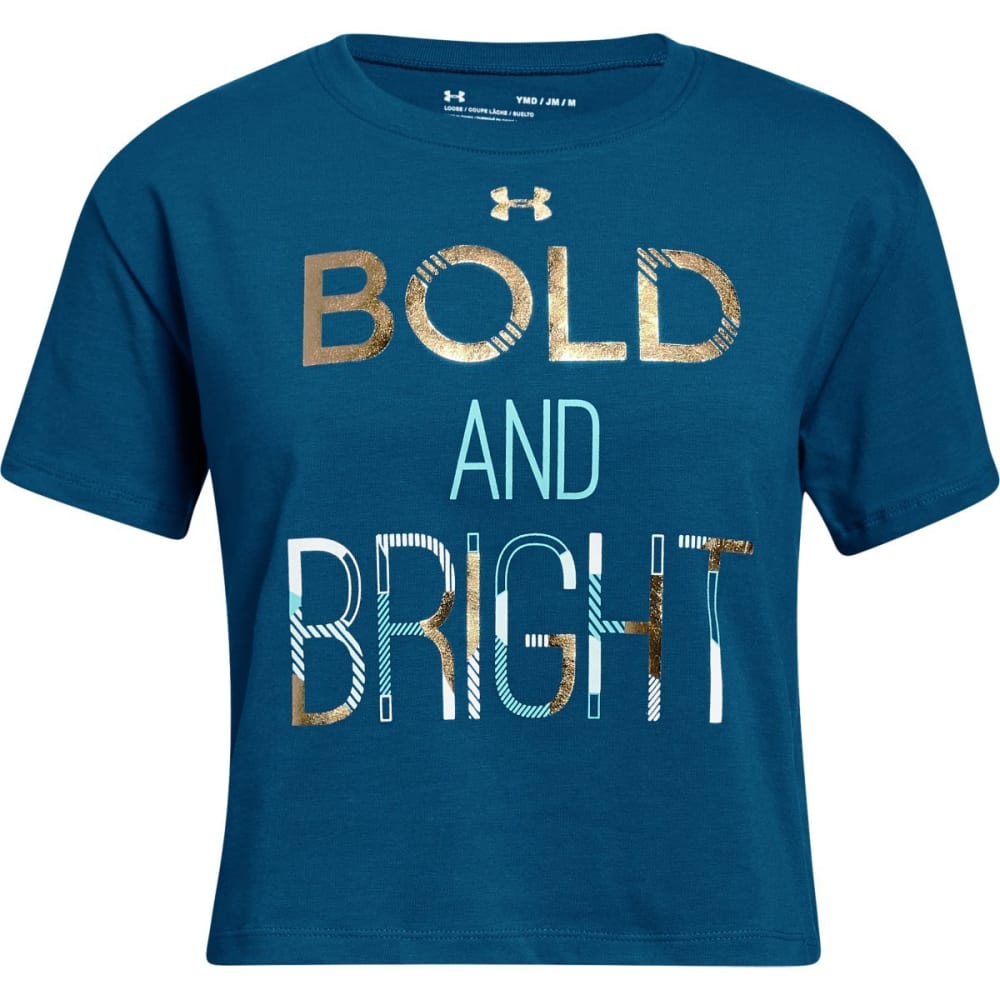 UNDER ARMOUR Big Girls' UA Bold & Bright Short-Sleeve Tee S