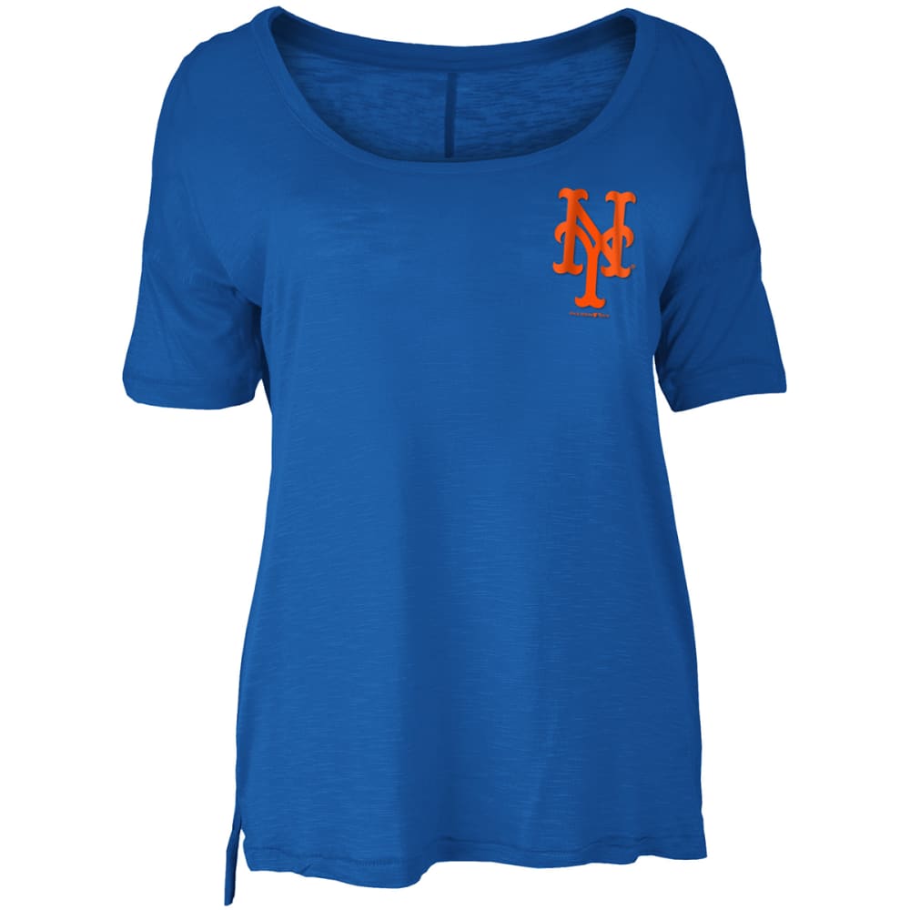 NEW YORK METS Women's Spirit Scoop-Neck Short-Sleeve Tee S