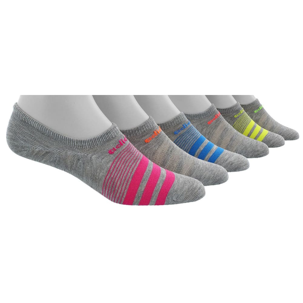 ADIDAS Women’s Climacool Superlite Stripe No-Show Socks, 3-Pack M