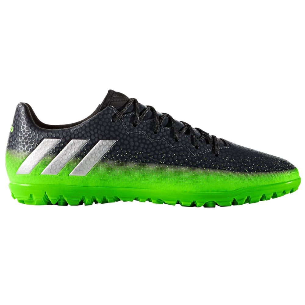 ADIDAS Men's Messi 16.3 Turf Soccer Cleats, Dark Grey/Green 12