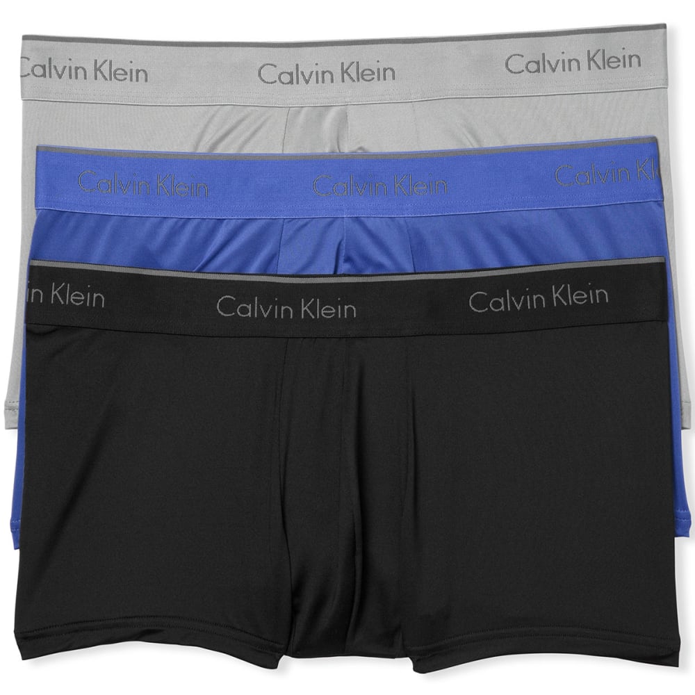 CALVIN KLEIN Men's Stretch Microfiber Low-Rise Trunks, 3-Pack - Bob’s ...