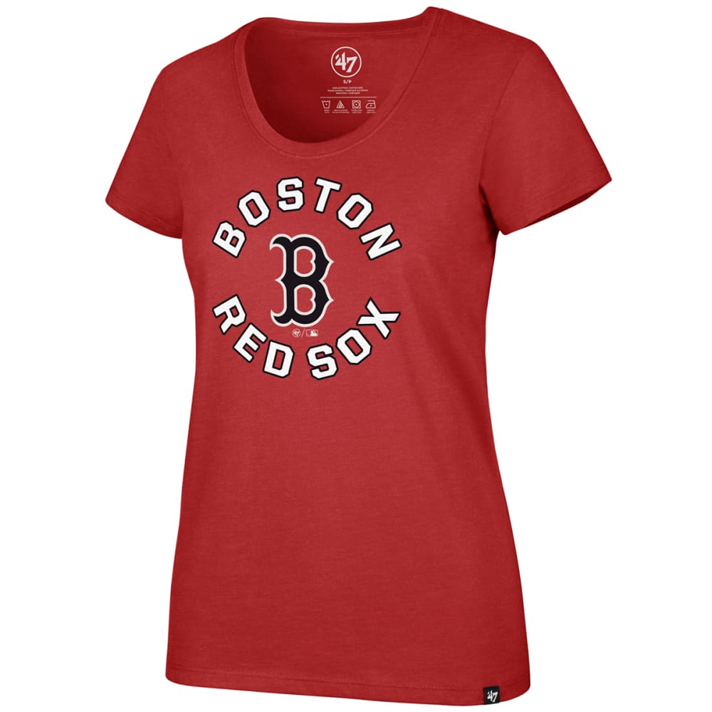 BOSTON RED SOX Women's Glittercircle '47 Club Scoop-Neck Short-Sleeve ...