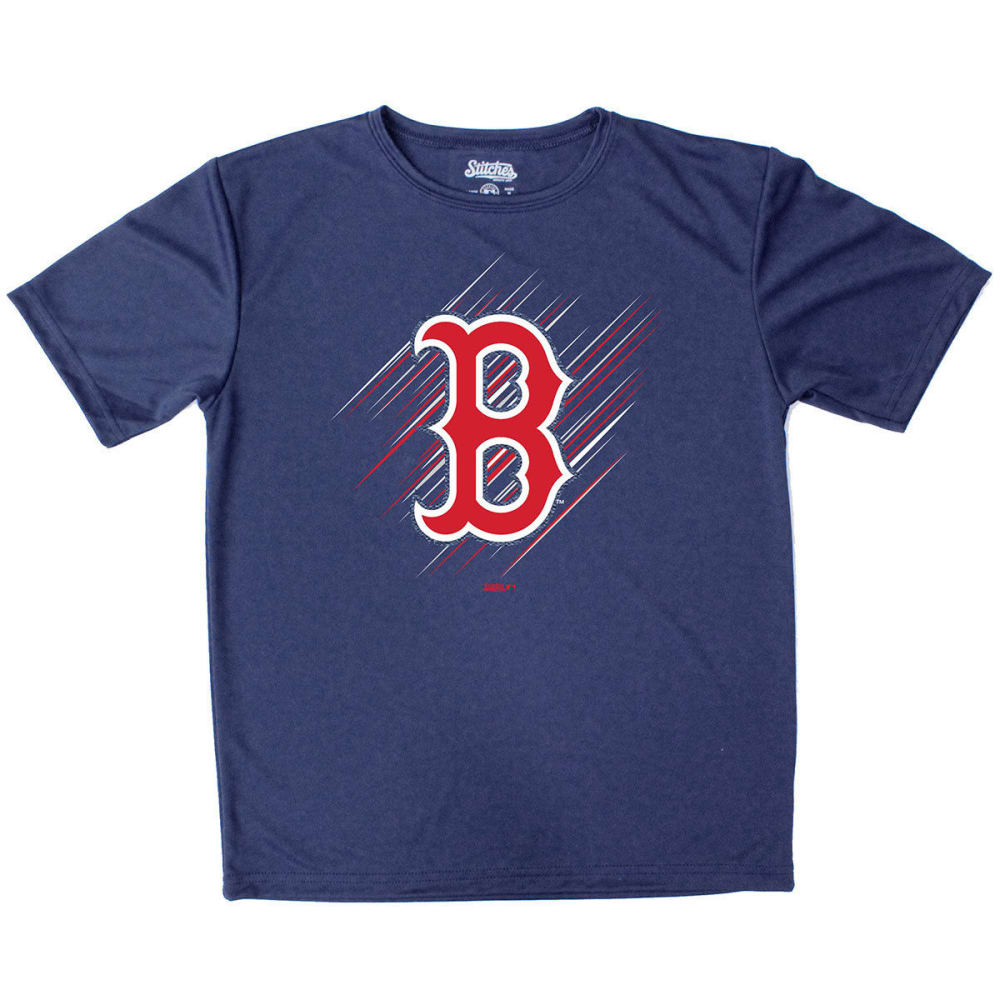 BOSTON RED SOX Boys' B Logo Poly Short-Sleeve Tee M