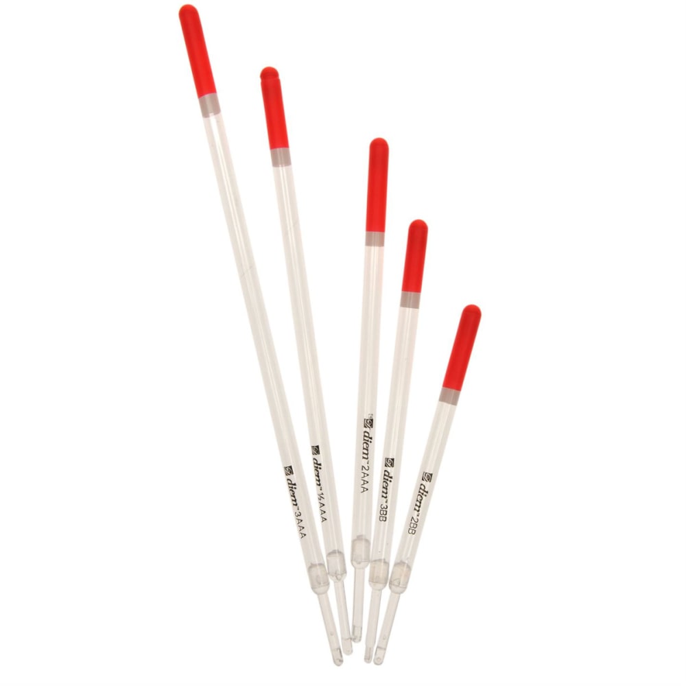 DIEM Clear Waggler Floats, 5-Pack ONESIZE