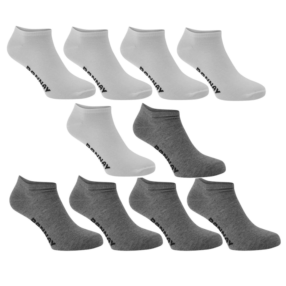 DONNAY Kids' Sneaker Socks, 10-Pack 2Y-7Y