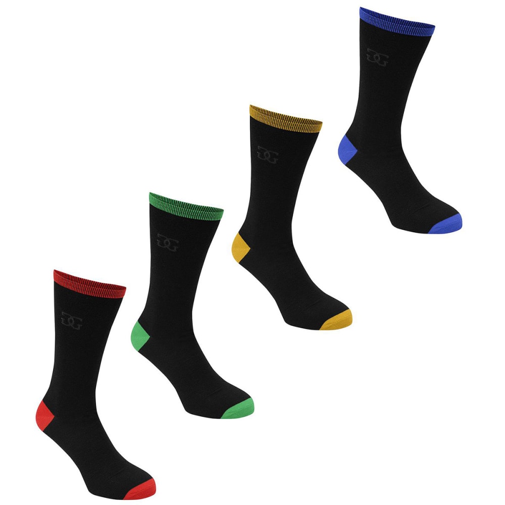 GIORGIO Kids' High Socks, 4-Pack 2Y-7Y