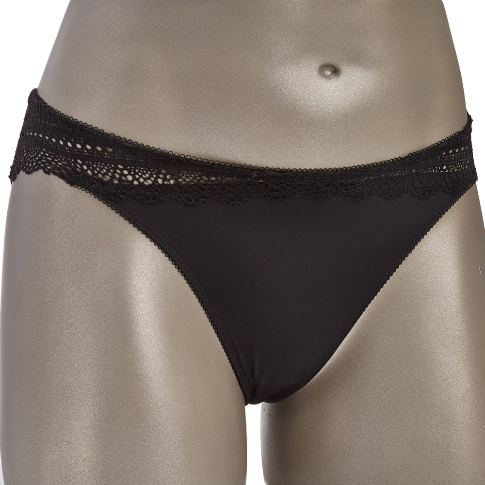 RENE ROFE Juniors' Layers of Lace Bikini Briefs S