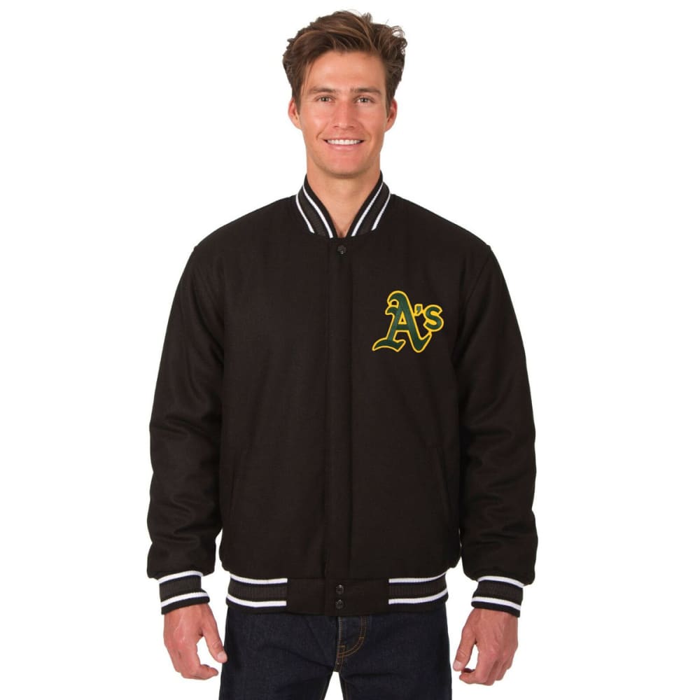 OAKLAND ATHLETICS Men's Reversible Wool Jacket S