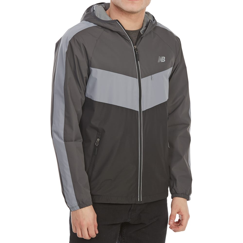 NEW BALANCE Men's Poly Dobby Color-Block Jacket XL