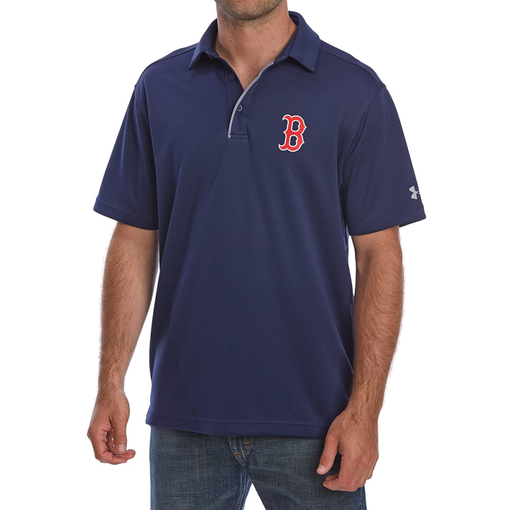 UNDER ARMOUR Men's Boston Red Sox UA Tech Left Chest Short-Sleeve Polo Shirt M
