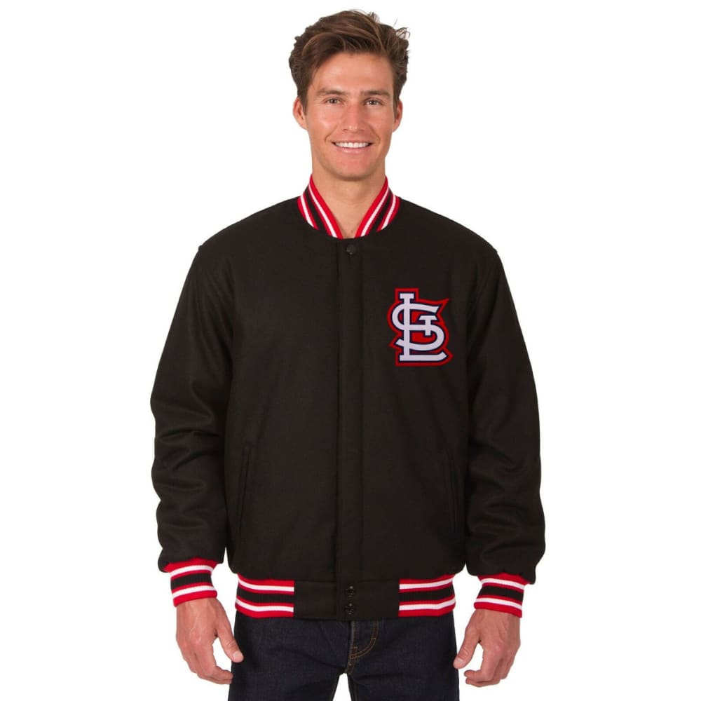 JH Design St. Louis Cardinals Reversible Wool Jacket - Black Large