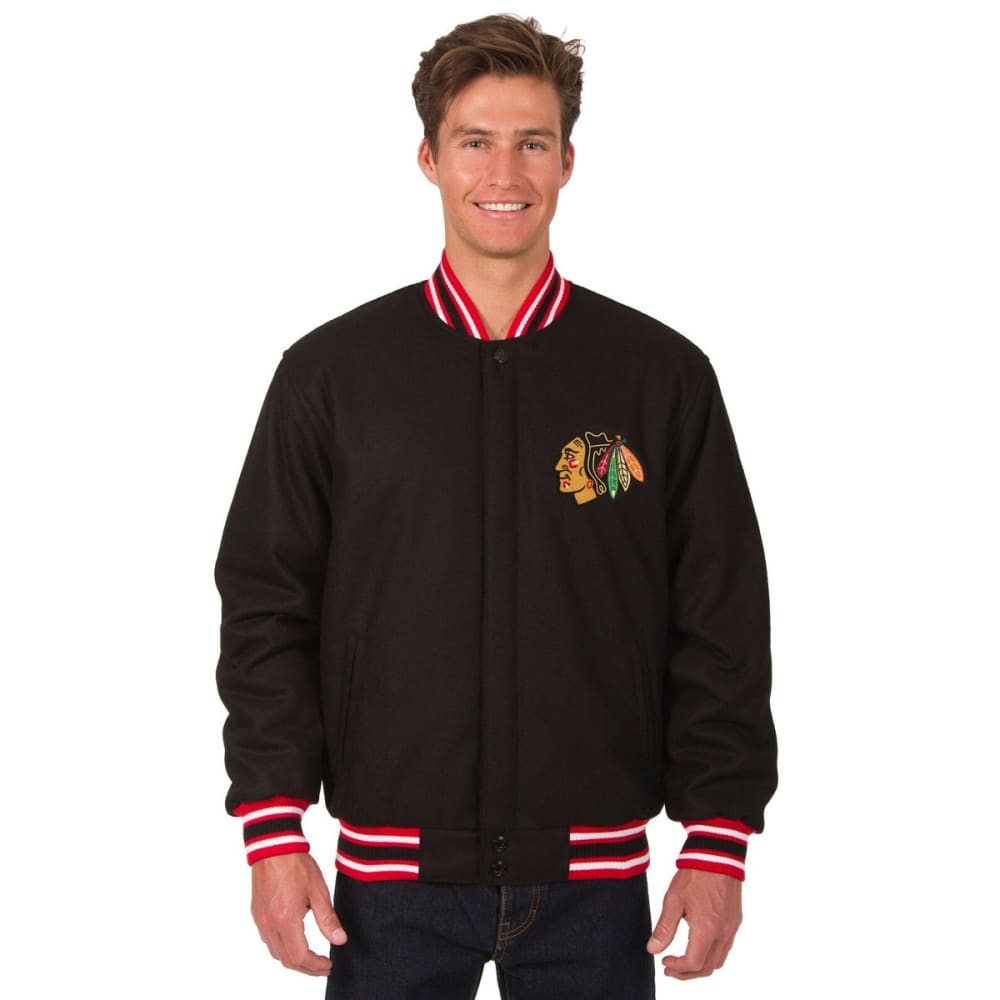 CHICAGO BLACKHAWKS Men's One Logo Reversible Wool Jacket S