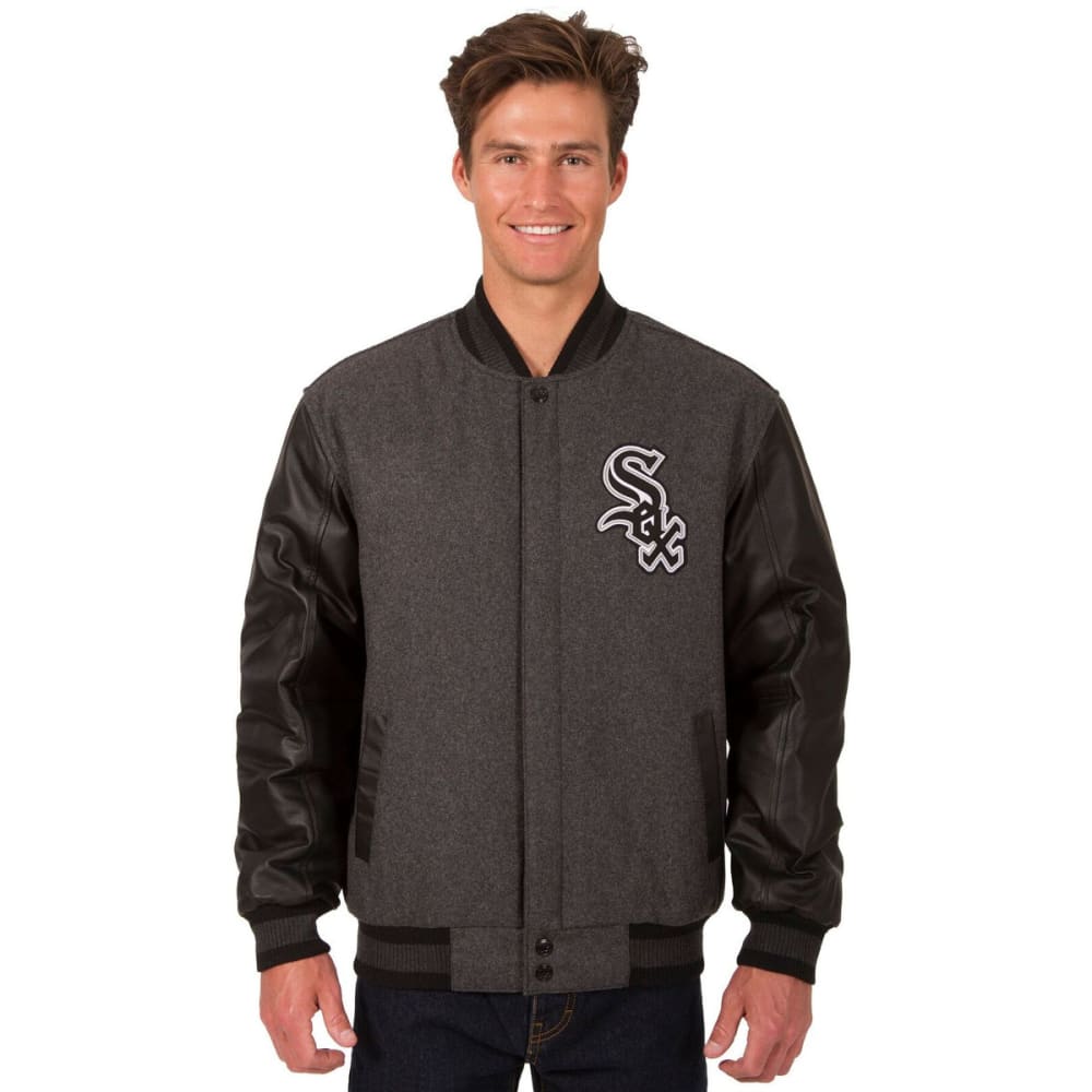 CHICAGO WHITE SOX Men's Wool and Leather Reversible One Logo Jacket S