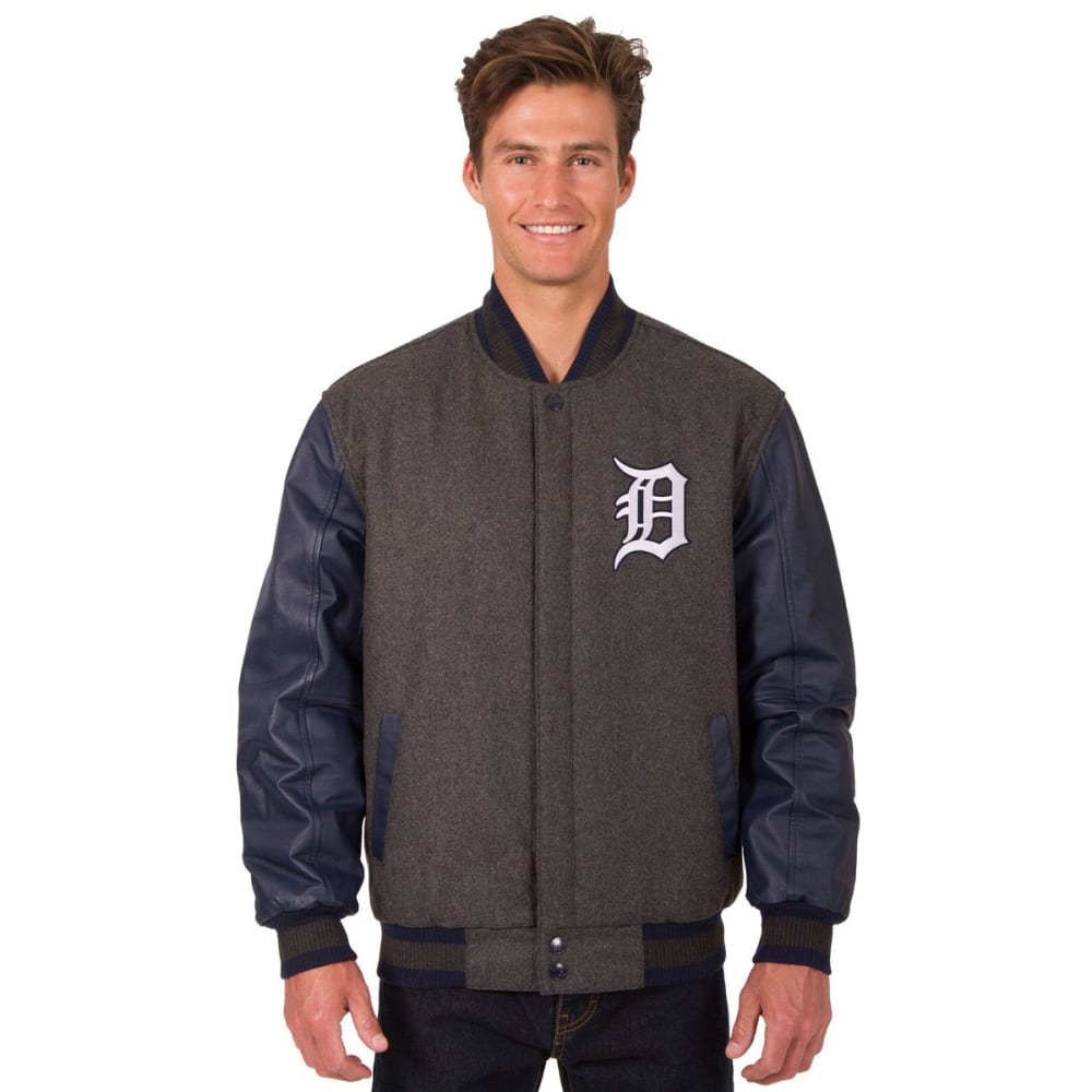 DETROIT TIGERS Men's Wool and Leather Reversible One Logo Jacket S