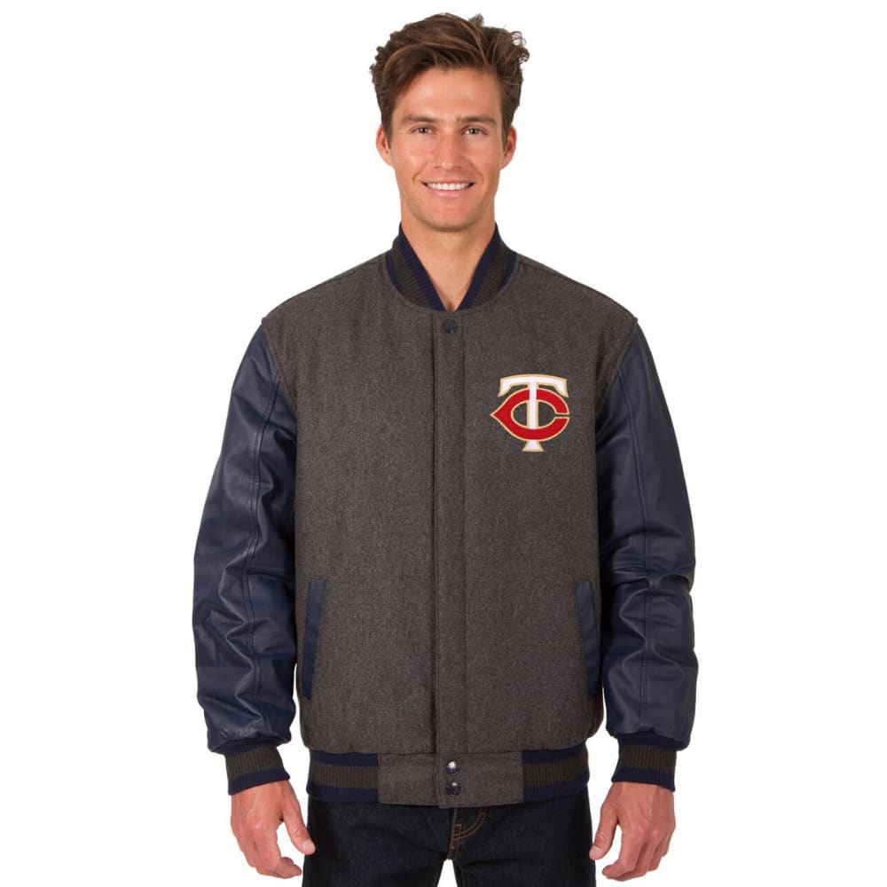 MINNESOTA TWINS Men's Wool and Leather Reversible One Logo Jacket S