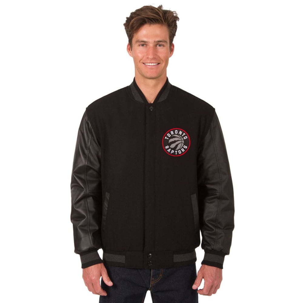 TORONTO RAPTORS Men's Wool and Leather Reversible One Logo Jacket S