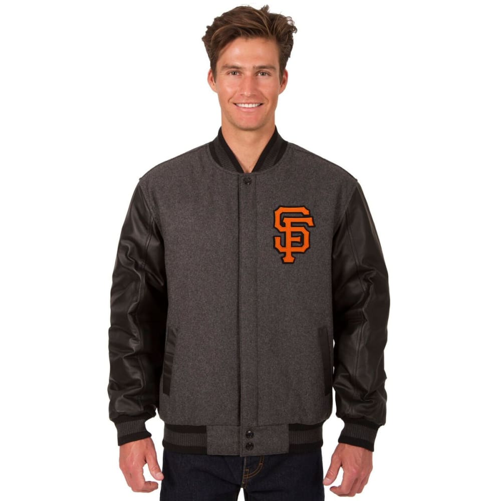 SAN FRANCISCO GIANTS Men's Wool and Leather Reversible One Logo Jacket S