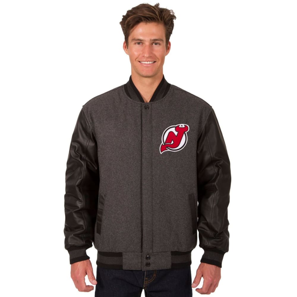 NEW JERSEY DEVILS Men's Wool and Leather Reversible Logo(2) Jacket S