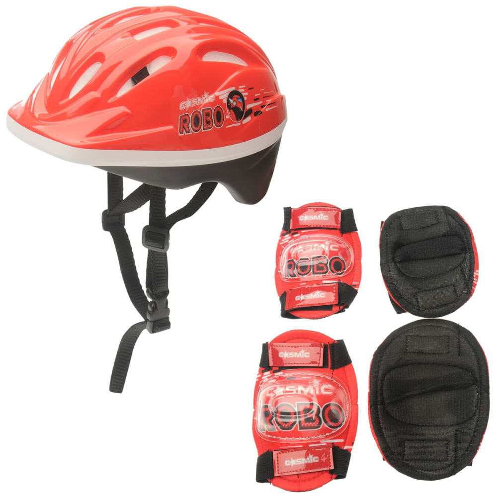 COSMIC Kids' Bike Helmet and Pad Set ONESIZE