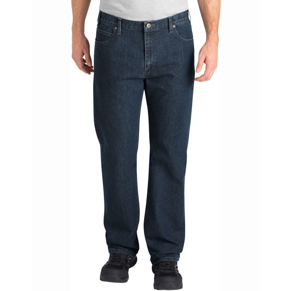 DICKIES Men's FLEX Relaxed Fit Straight Leg 5-Pocket Tough Max Denim Jean 30/30
