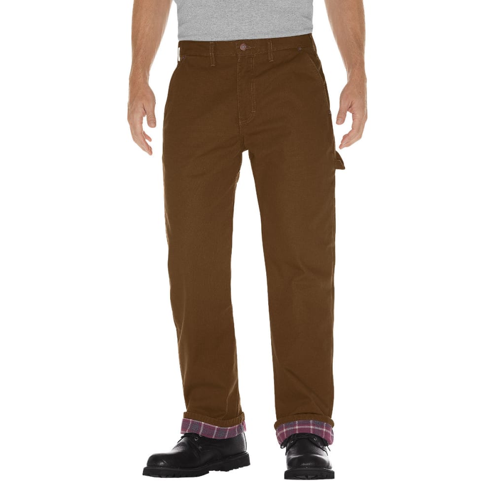 DICKIES Men's Relaxed Straight Fit Flannel-Lined Carpenter Duck Jean 40/30