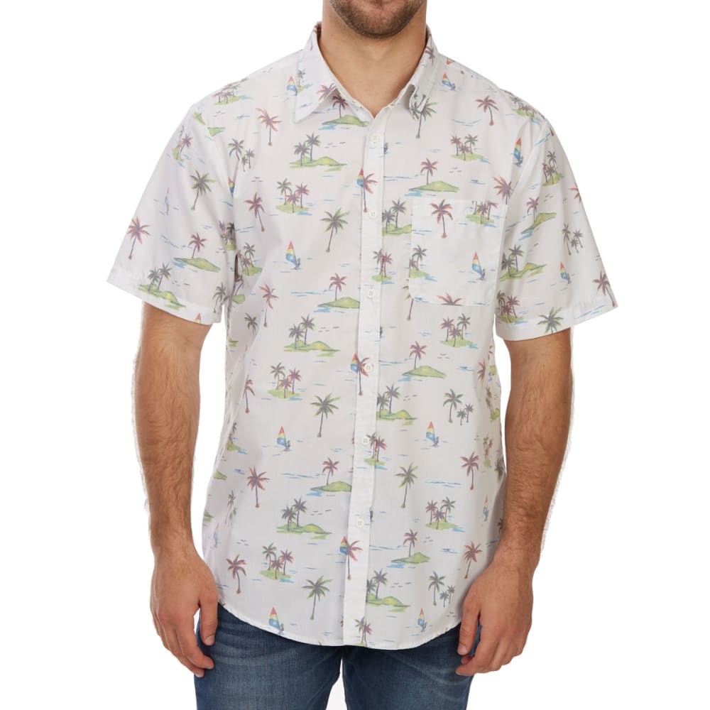 OCEAN CURRENT Guys' Far Away Palm Short-Sleeve Shirt S