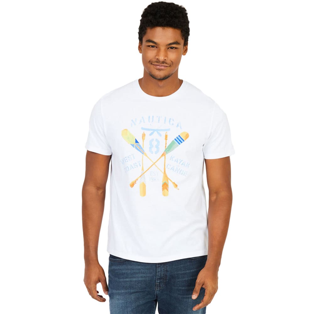 NAUTICA Men's Kayak Canoe Crew Graphic Tee L