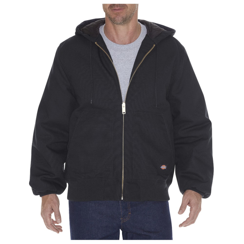 DICKIES Men's Rigid Duck Hooded Jacket, Extended Sizes XL-TALL