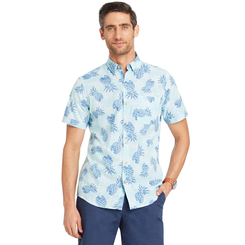 IZOD Men's Dockside Chambray Pinapple Woven Shirt - Bob’s Stores