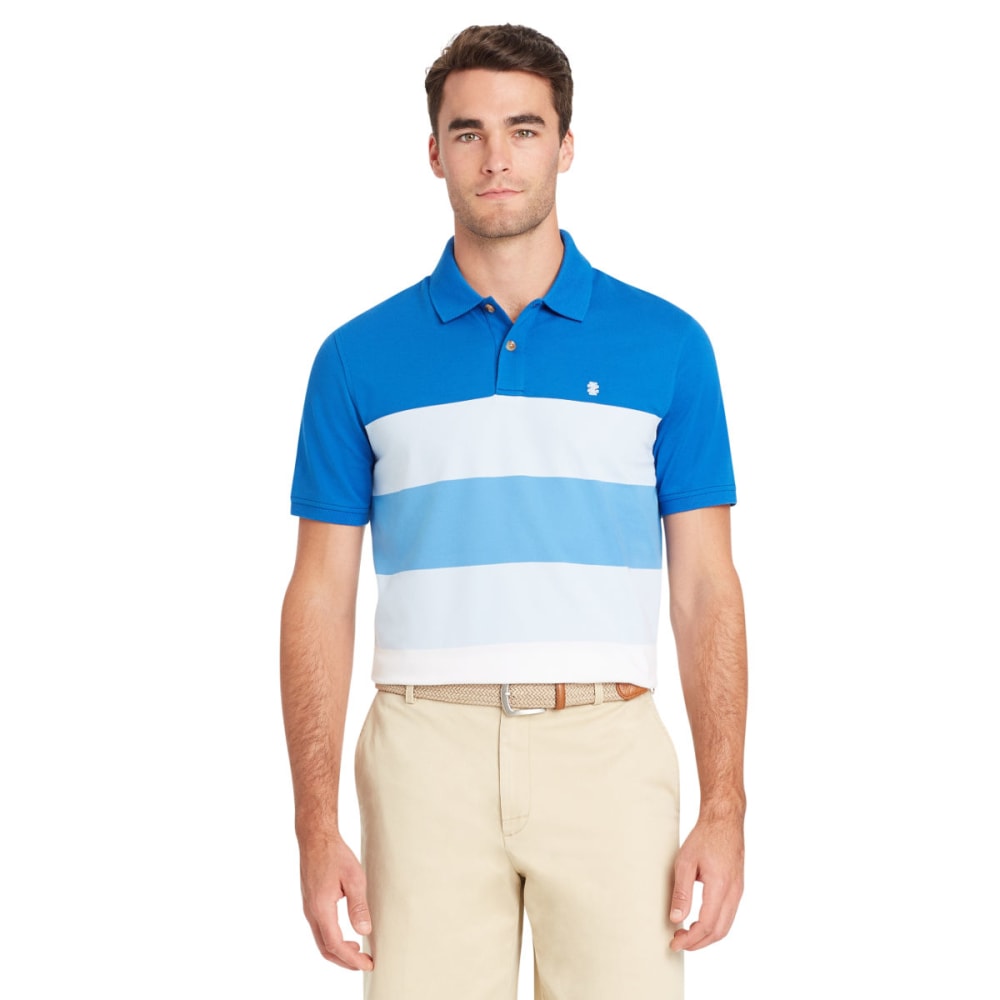 IZOD Men's Advantage Performance Colorblock Stripe Short-Sleeve Polo ...