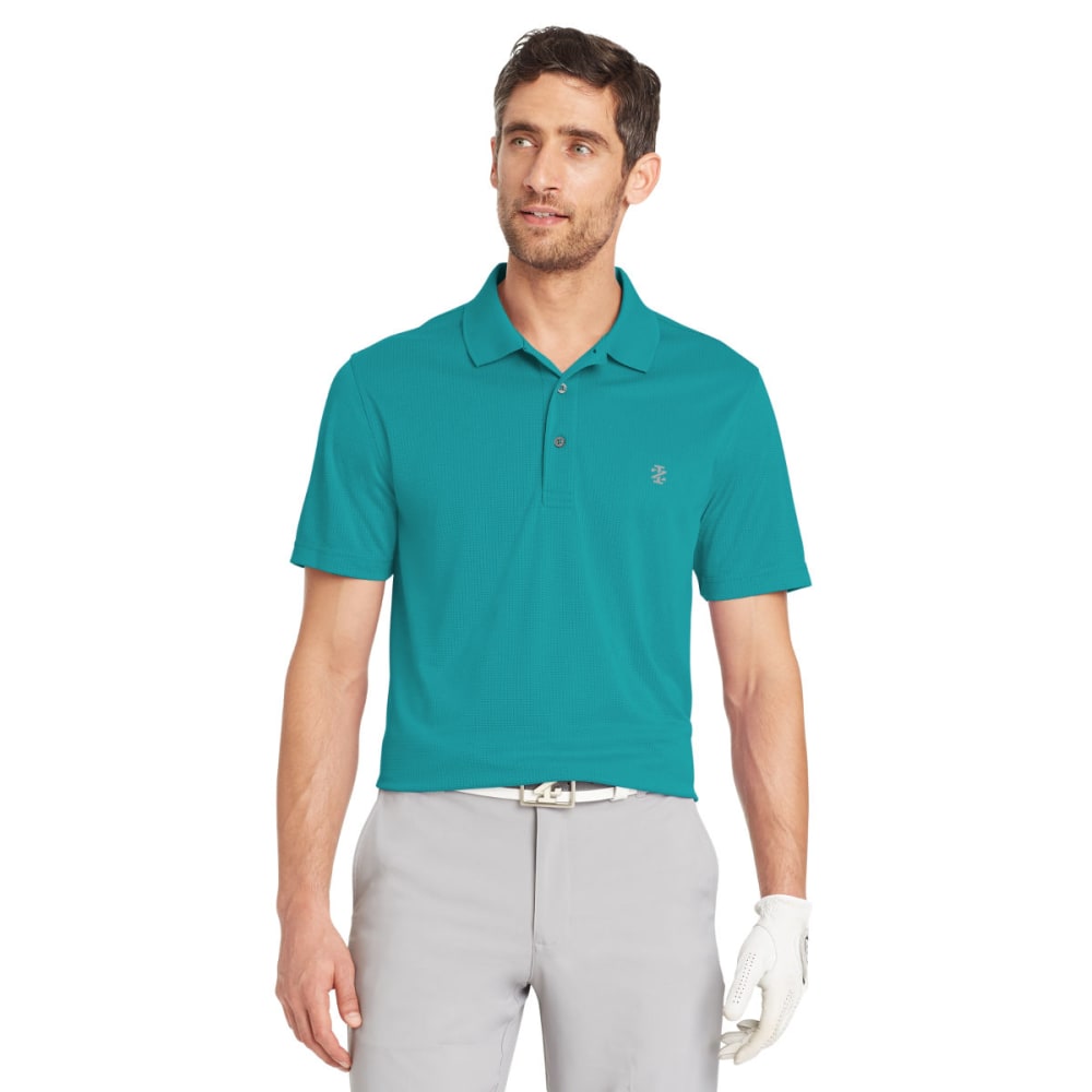 IZOD Men's Champion Grid Performance Golf Short-Sleeve Polo Shirt M