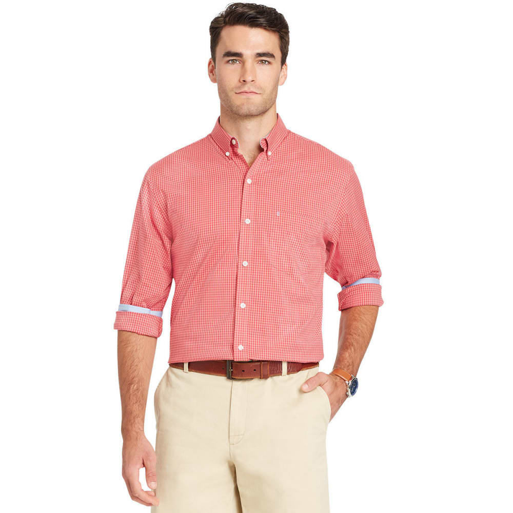 IZOD Men's Advantage Grid Stretch Long-Sleeve Shirt S